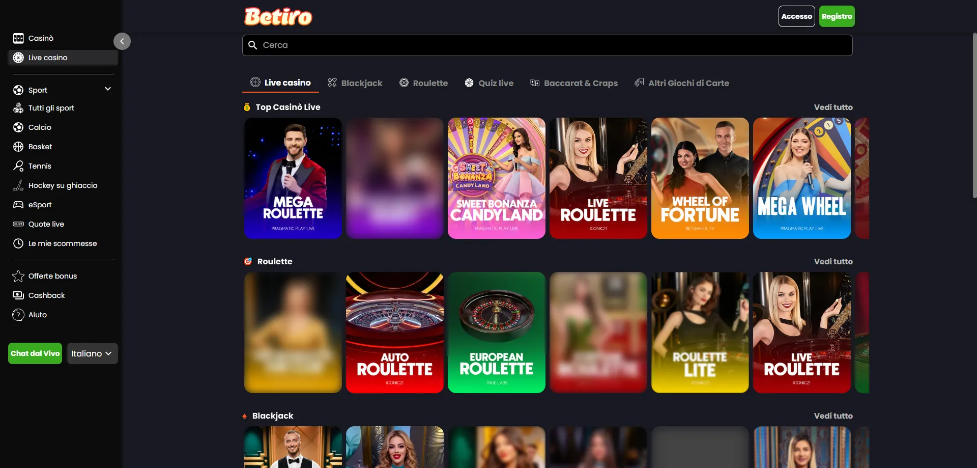 Betiro Casino metodi di deposito e prelievo sicuri e veloci